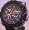 Zodiac ZMX02 Racer Chronograph, Black Dial With Rubber Strap