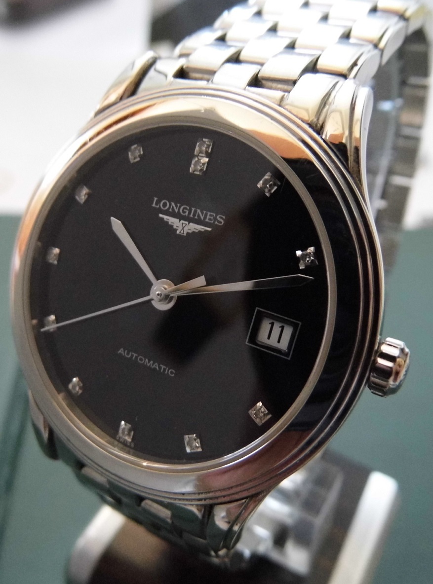 Longines Heritage Flagship Diamonds, Black Dial, Bracelet