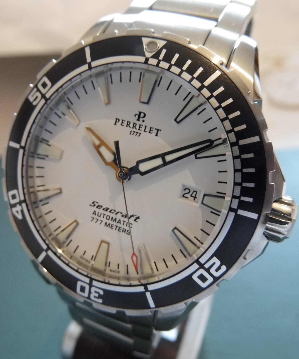 Perrelet Seacraft 777, White Dial, Bracelet & Strap