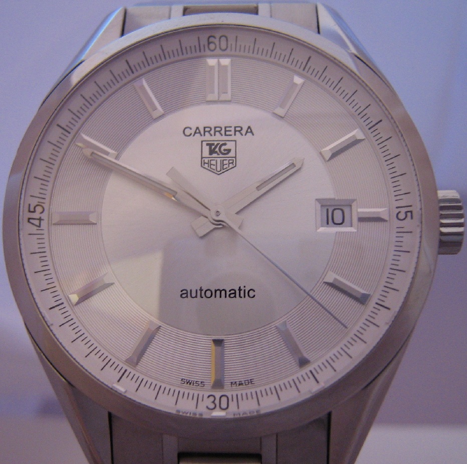 Tag Heuer Carrera Automatic, Silver Dial With Stainless Steel Bracelet