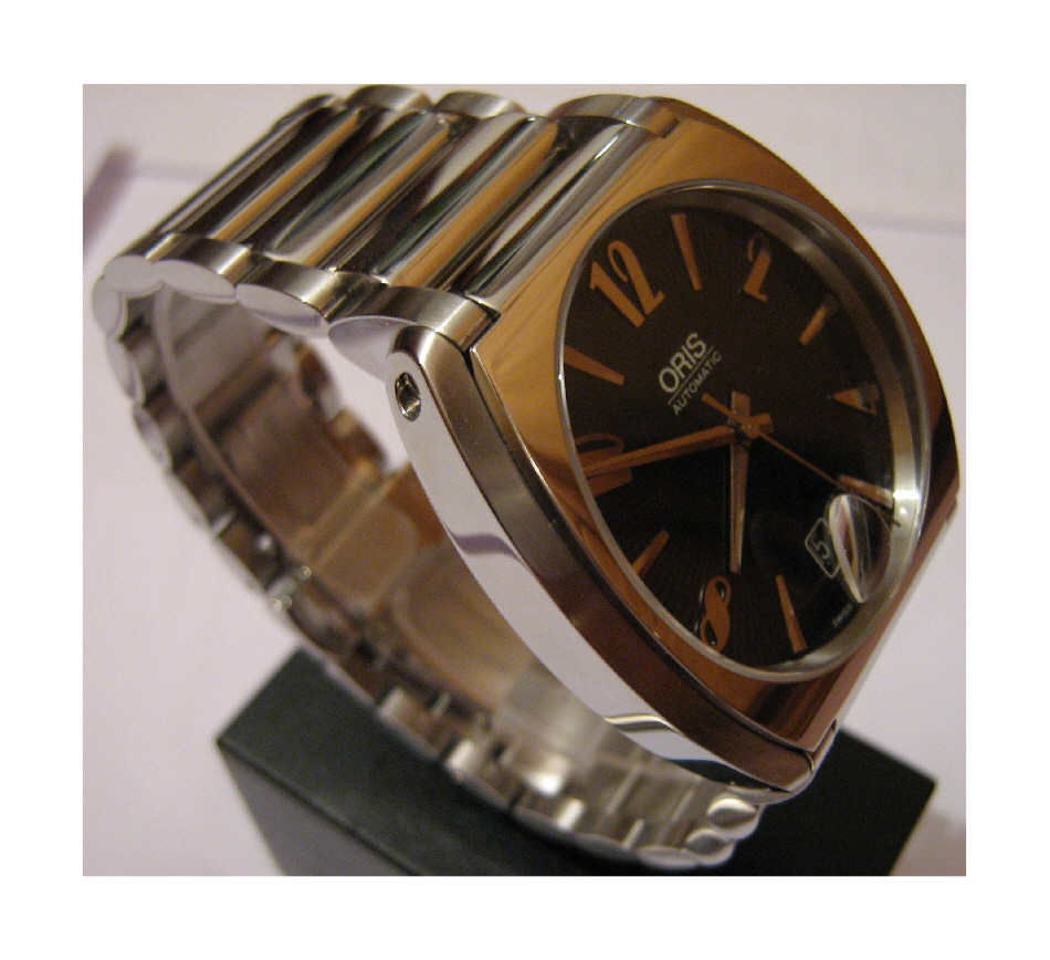 Used Oris Frank Sinatra Date Watch, Black Dial With Stainless Steel Bracelet