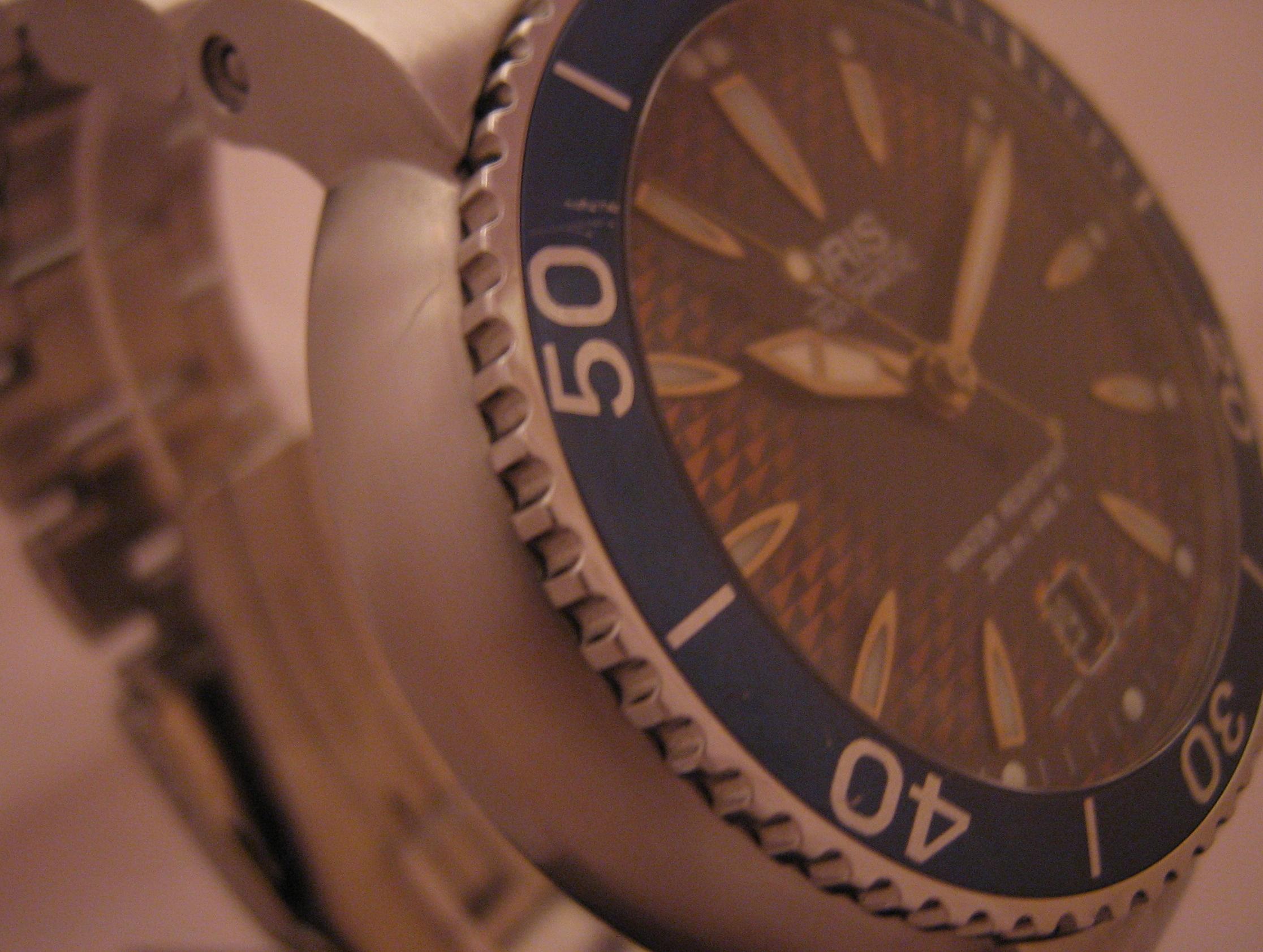 Oris TT1 Divers Watch, Blue Dial With Stainless Steel Bracelet