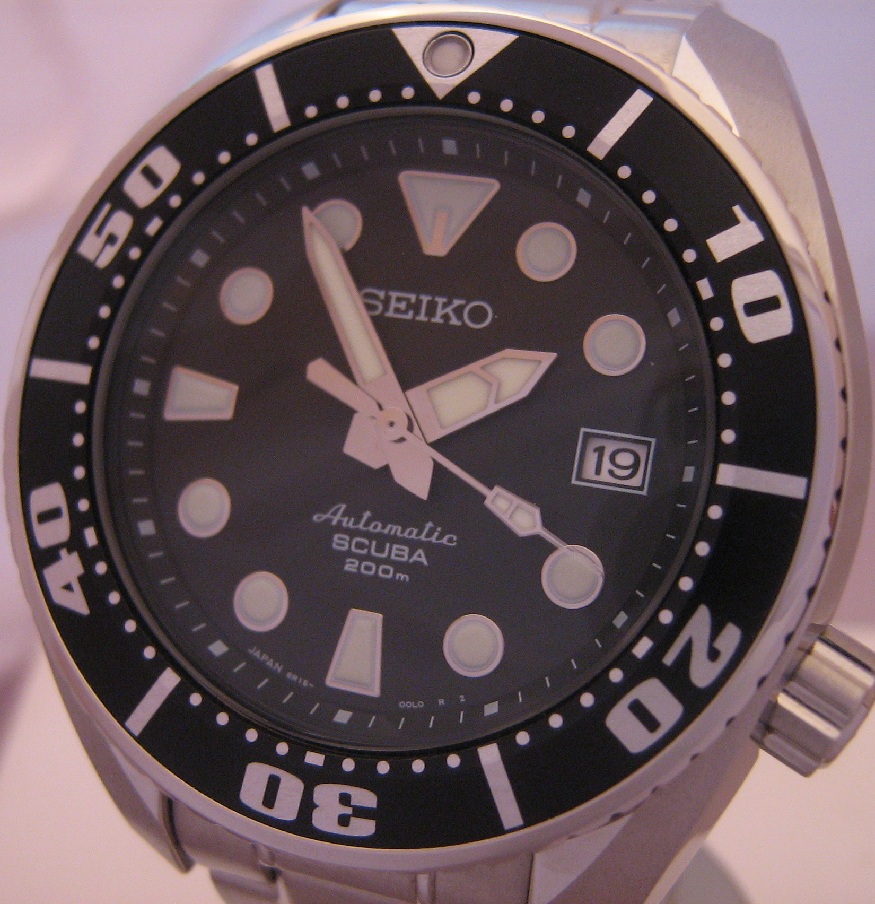 Seiko Scuba Prospex Sumo, Black Dial, Steel Bracelet
