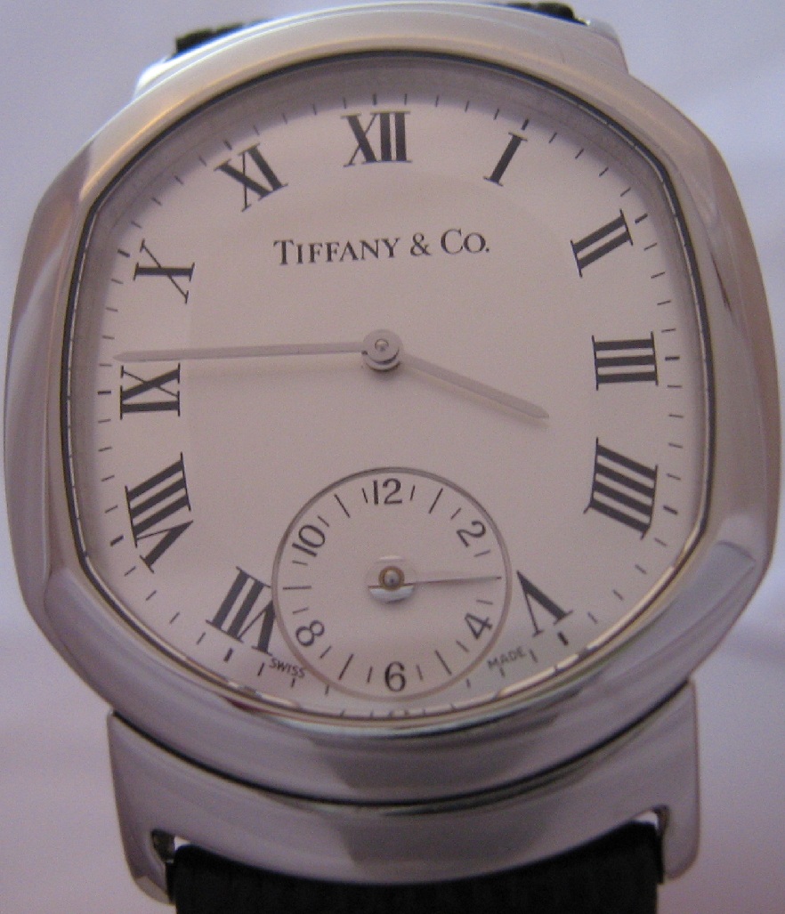 Tiffany & Co Duo Dual Time Watch, Silver Dial With Leather Strap