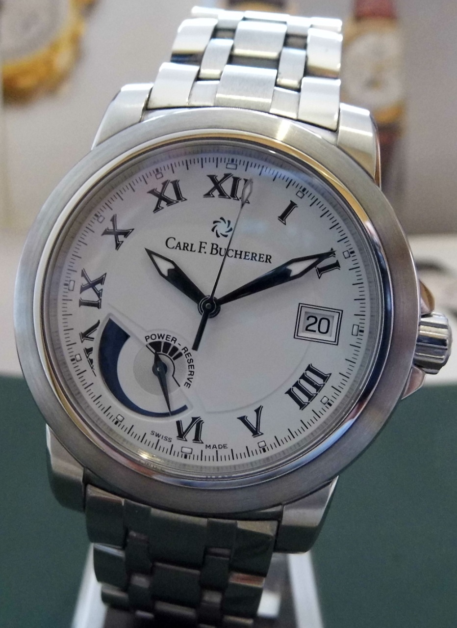 Carl F. Bucherer Patravi Power Reserve, White Dial, Bracelet