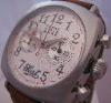 TCM Fiat Football Chronograph, White Dial With Leather Strap
