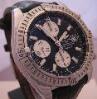 Breitling Chronomat Evolution, Black Dial With Leather Strap