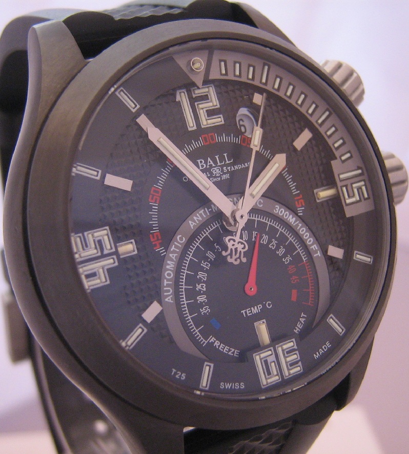 Ball Engineer Master II Diver TMT, Black Dial, Rubber Strap