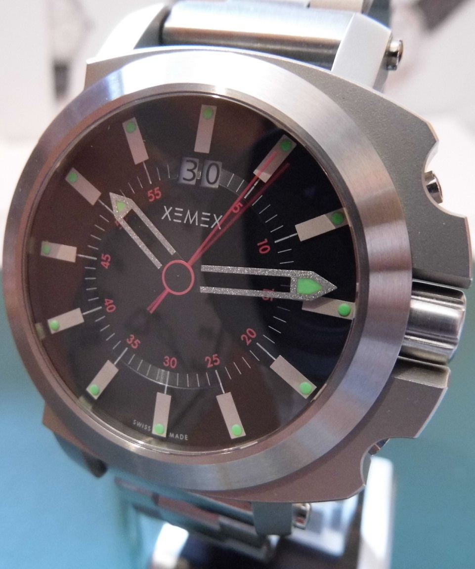 Xemex Concept One Big Date, Black Dial, Bracelet & Strap