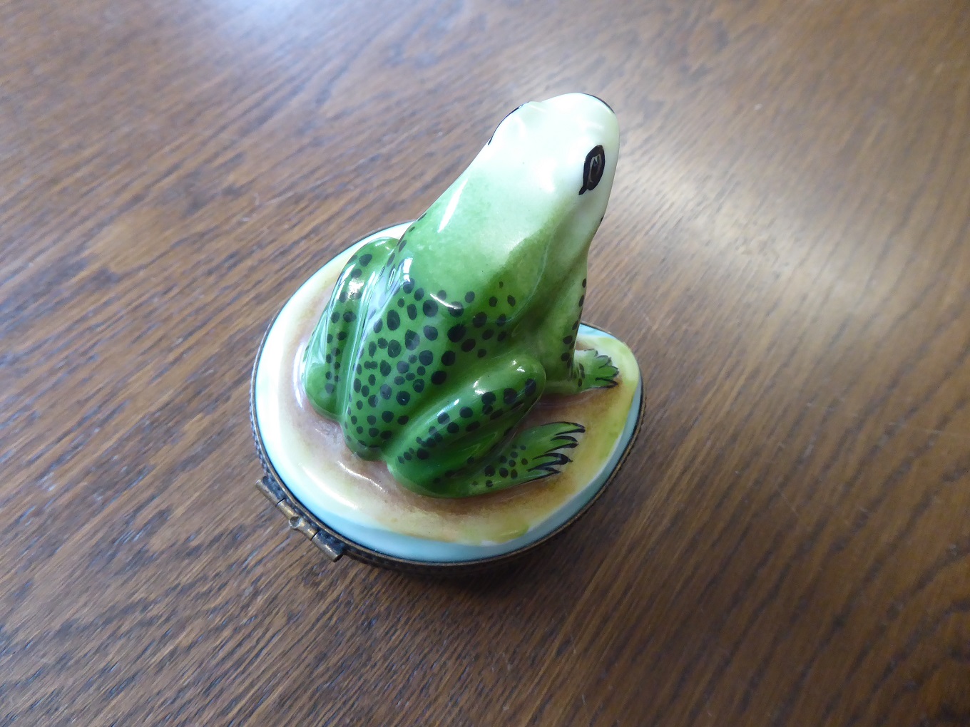 A Tiffany & Co Limoges Frog Trinket Box