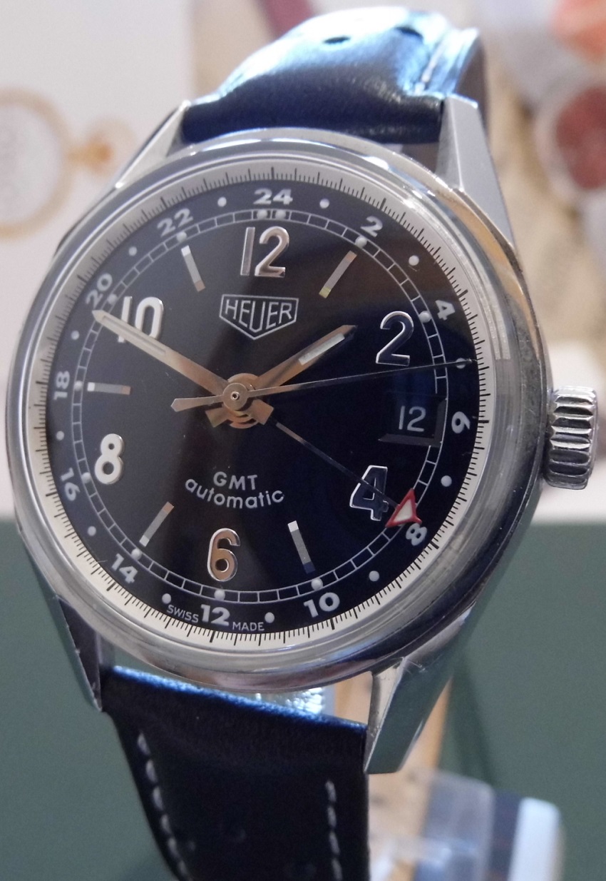 Tag Heuer Carrera GMT 1964 Re-Edition, Black Dial, Strap