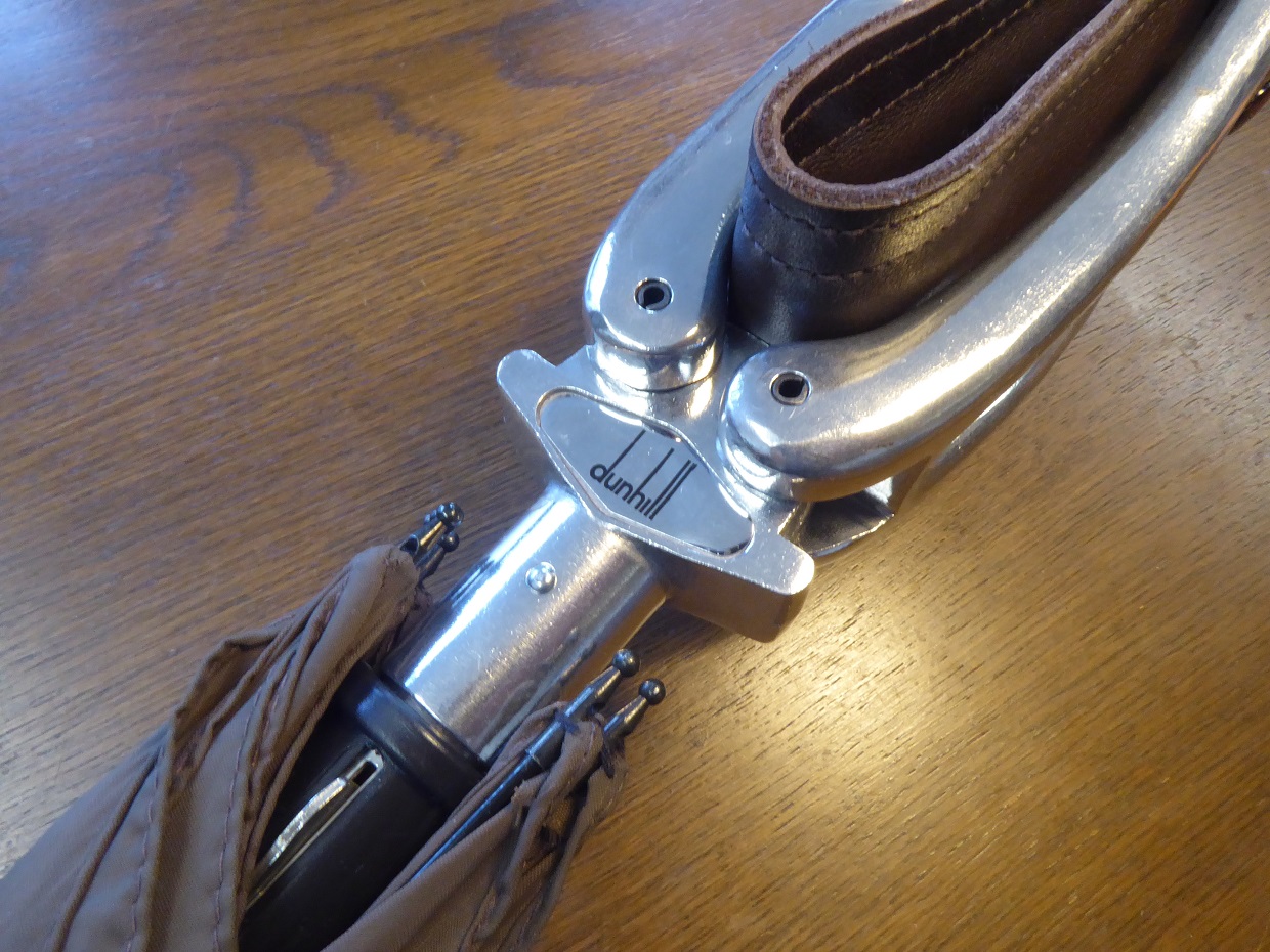 An Alfred Dunhill Seat Shooting Stick Umbrella
