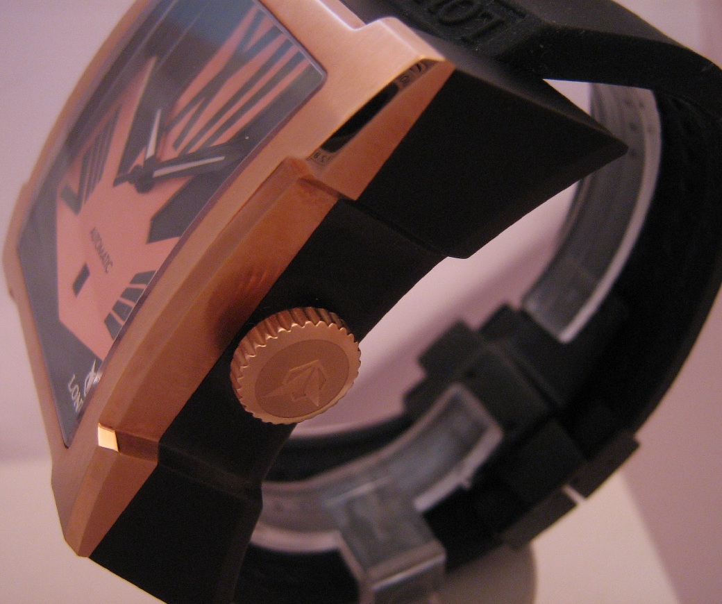 Longio Asmara Automatic, Black / Gold Dial With Rubber Strap