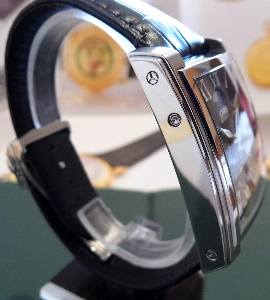 Oris Rectangular Complication Moonphase, Black Dial, Leather Strap