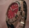 Gucci Pantheon Divers Watch, Red Dial With Steel & Rubber Bracelet