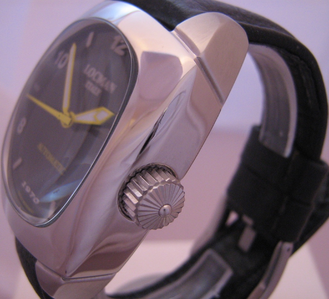 Locman 1970 Automatic Watch, Black Dial With Leather Strap