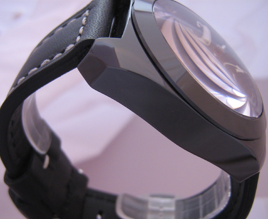 Arctos GPW K1 Ceramic Watch, Black Dial With Leather Strap