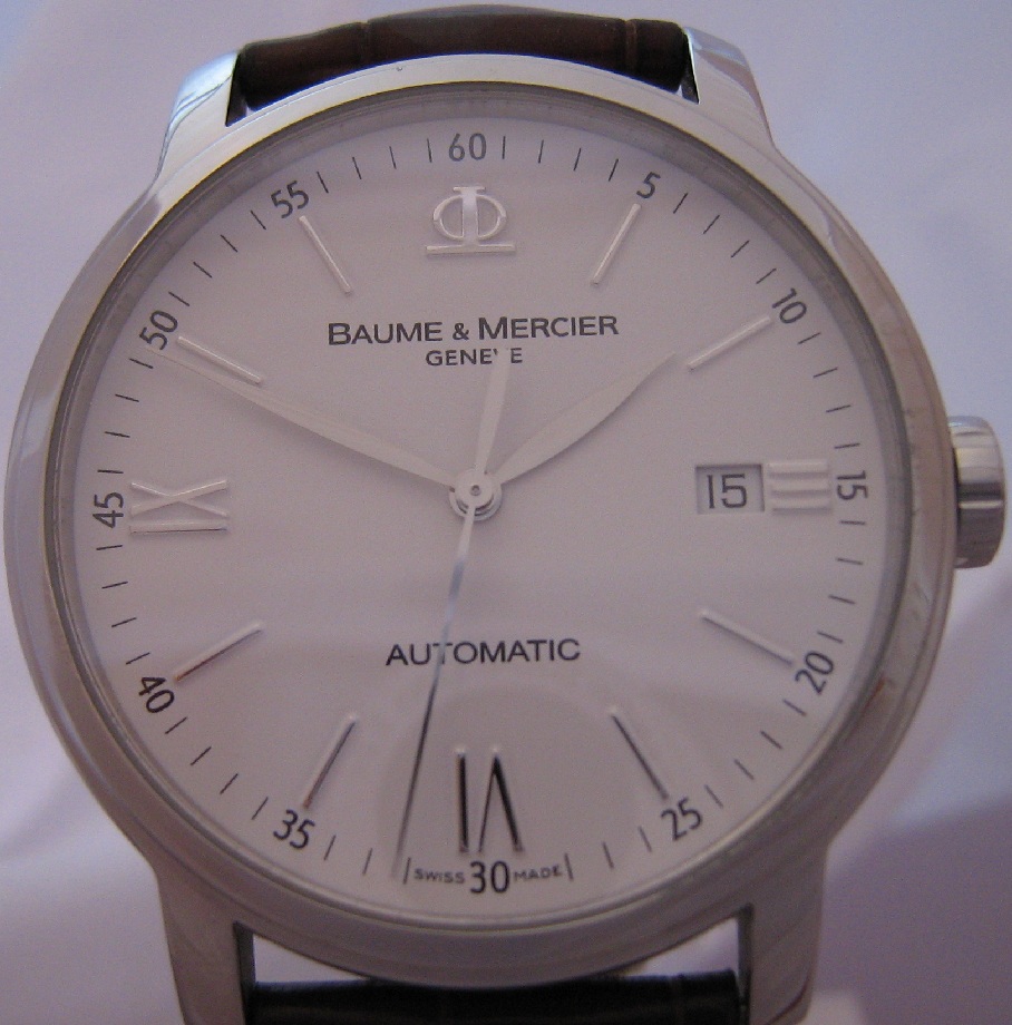 Baume & Mercier Classima Automatic, White Dial, Leather Strap