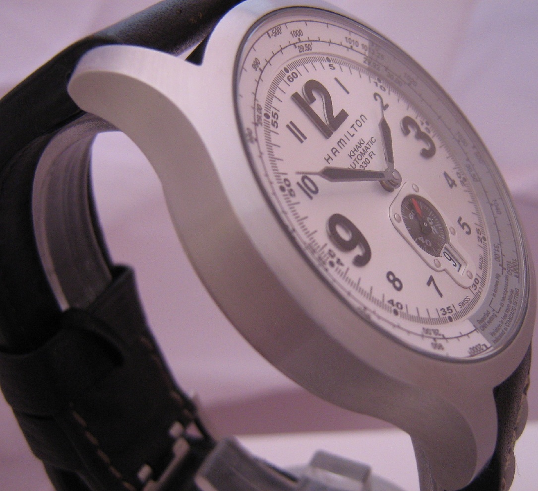 Hamilton Khaki QNE Automatic, Silver Dial With Leather Strap