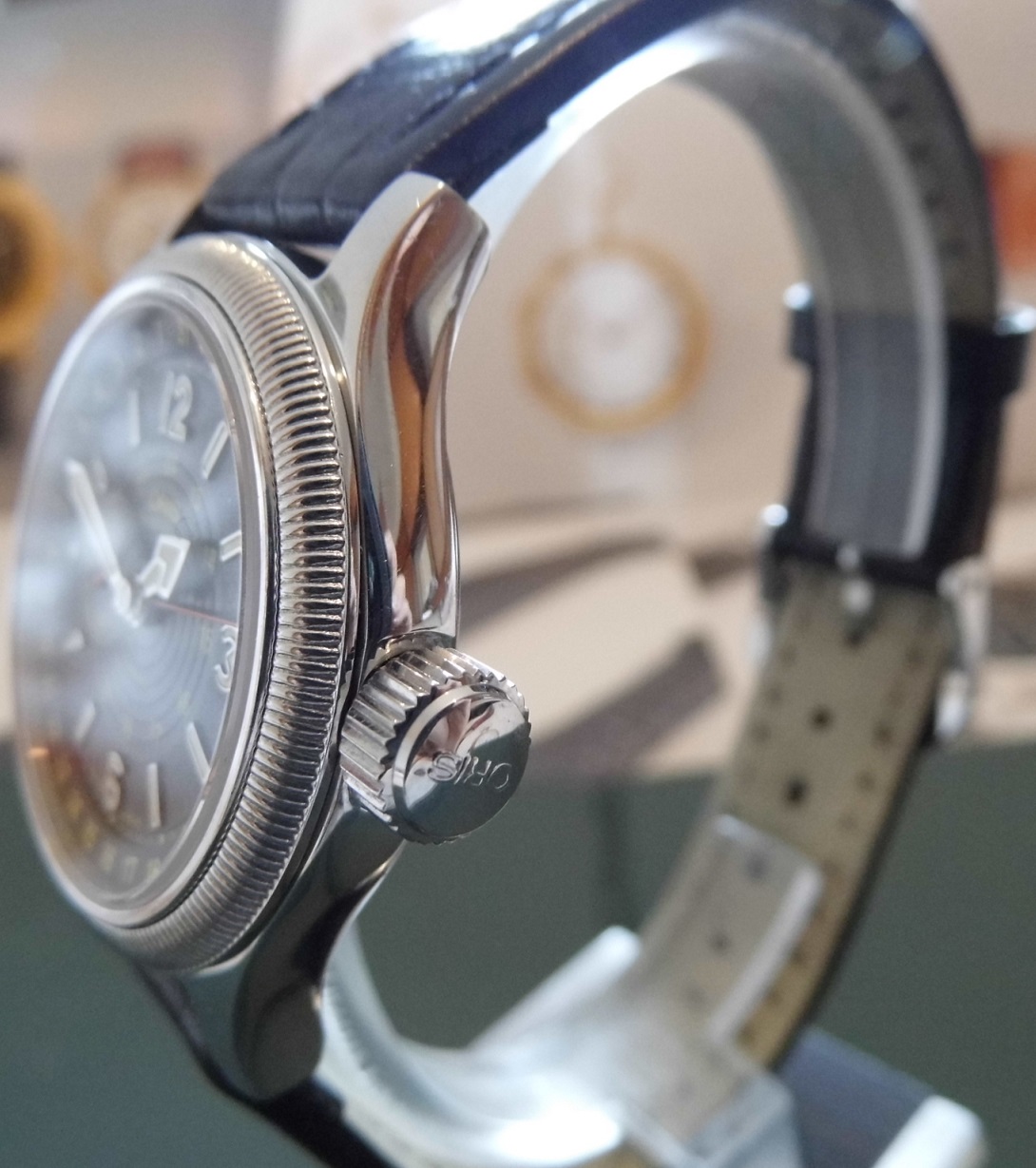 Oris Big Crown Commander, Black Dial, Leather Strap