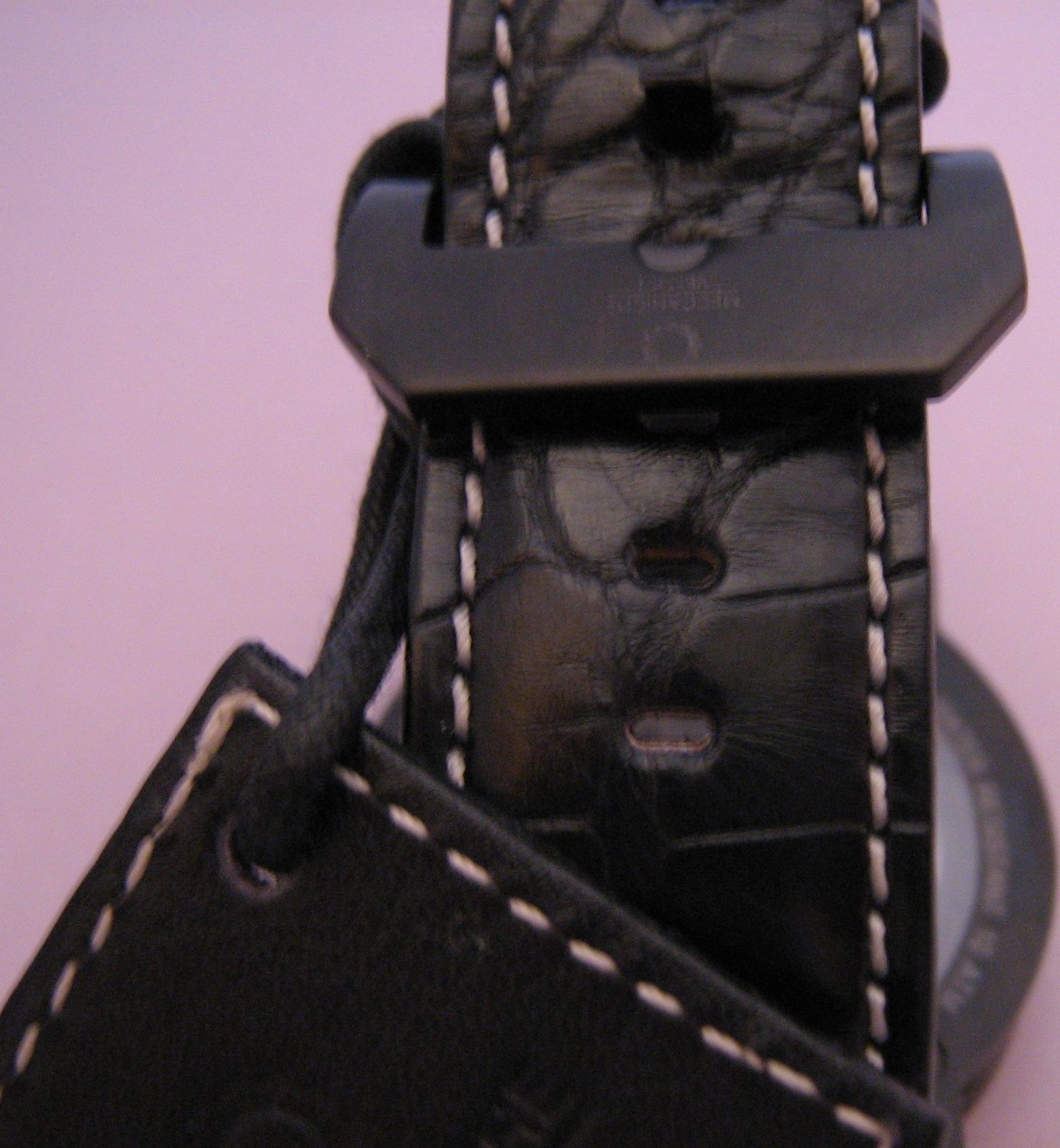 Meccaniche Veloci Corsa Corta Watch, Black Dial With Leather Strap