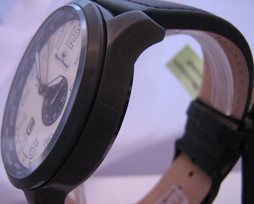 Yonger & Bresson Jules Verne GMT, Cream Dial, Leather Strap