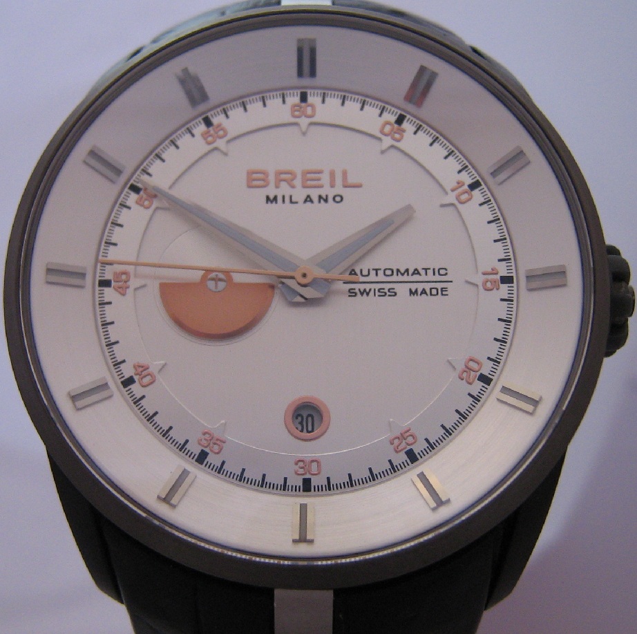 Breil Milano Automatic Watch, Silver Dial With Leather Strap
