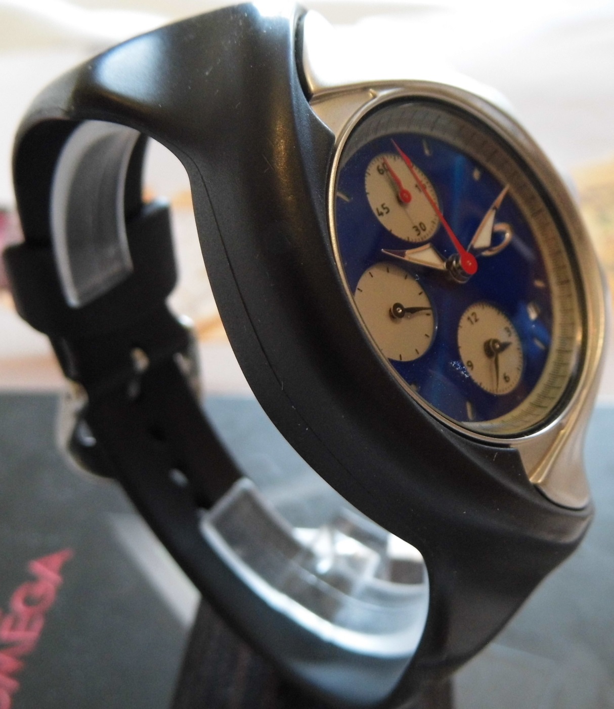 Oakley Detonator Chronograph, Blue Dial, Rubber Strap