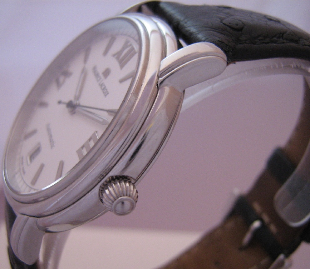 Maurice Lacroix Pontos Automatic, White Dial With Leather Strap