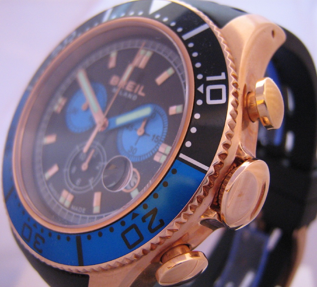 Breil Manta Chronograph, Black Dial With Rubber Strap