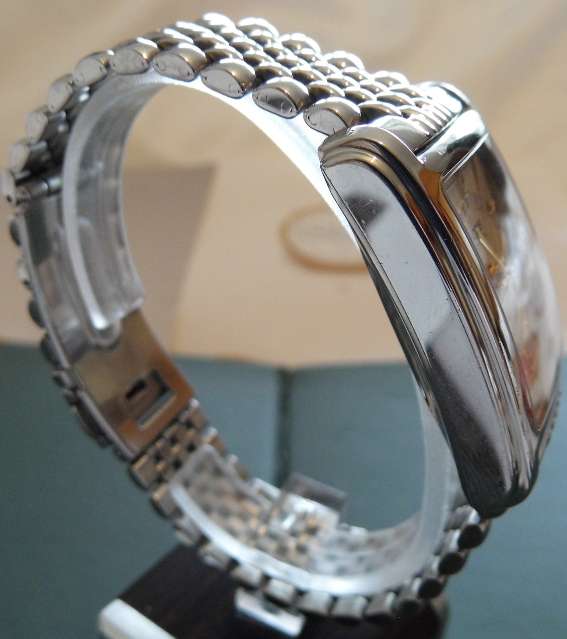 Oris Rectangular Pointer Date, Silver Dial, Stainless Steel Bracelet