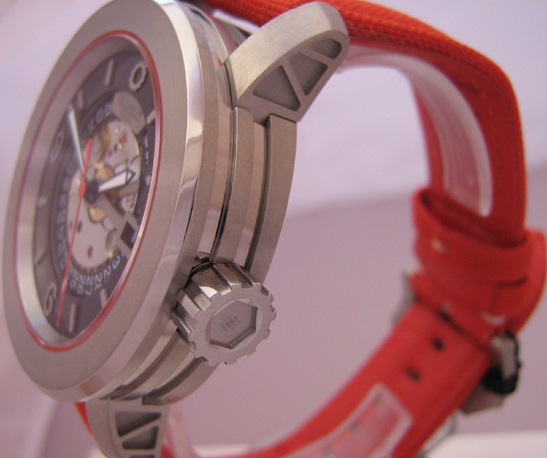 Meccaniche Veloci Ace Cafe, Black Dial With Red Cordura Strap