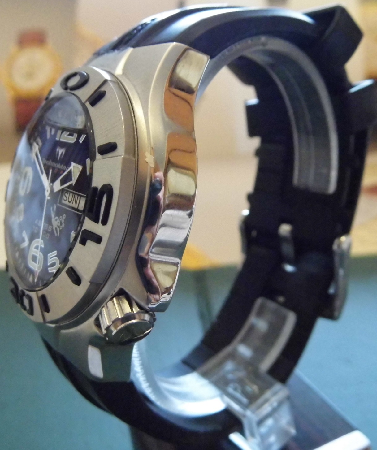 Technomarine Abyss 10900, Blue Dial With Rubber Strap