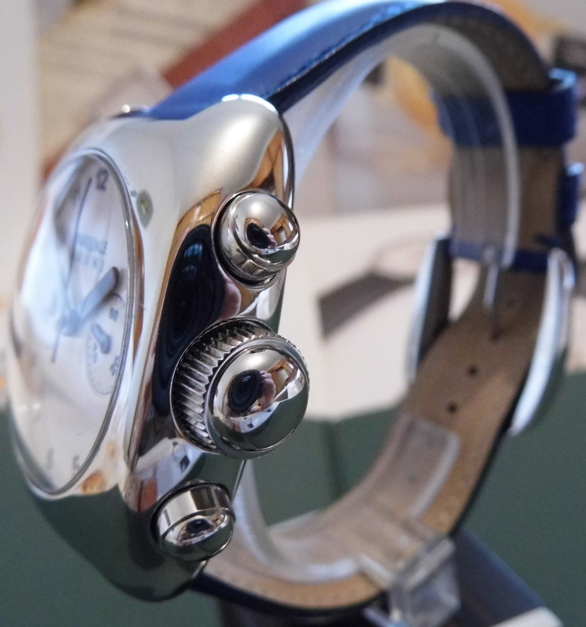 Pasquale Bruni Uomo Automatic Chronograph, White Dial, Leather Strap