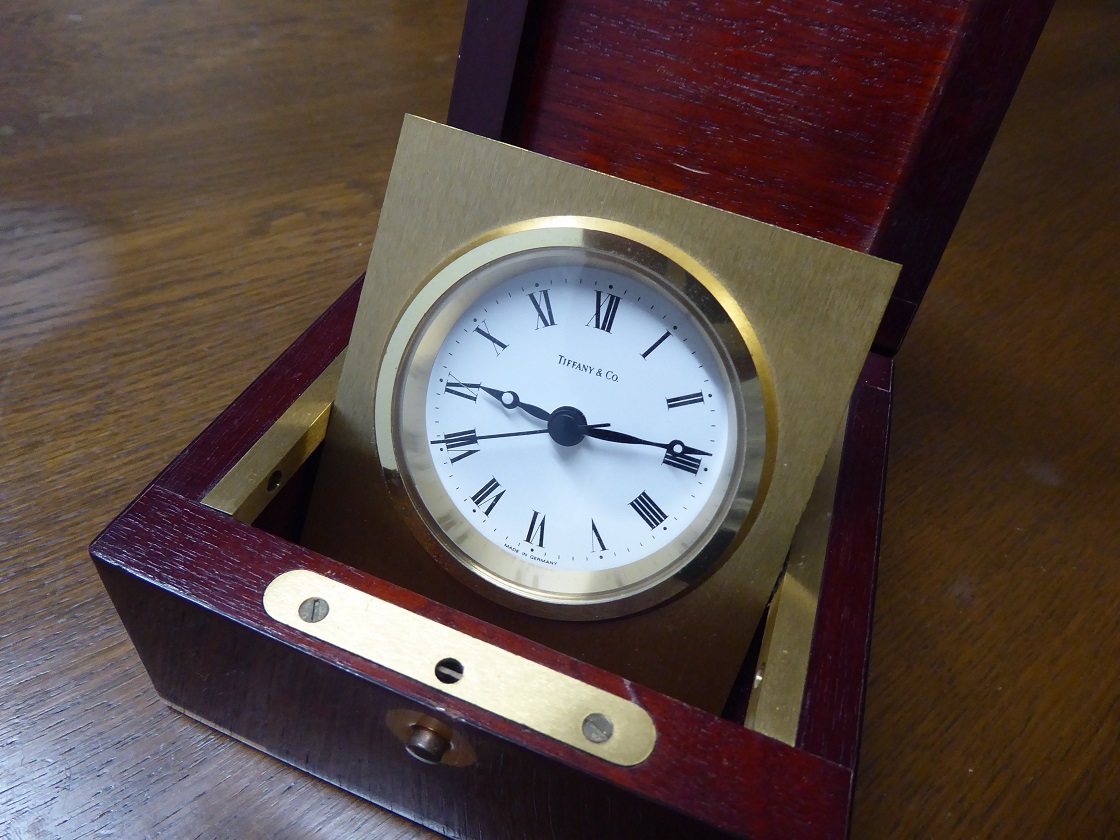 A Tiffany & Co Marine Style Desk Clock