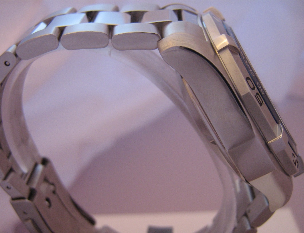 Tag Heuer Aquaracer Chronograph, Blue Dial, Steel Bracelet & Rubber Strap