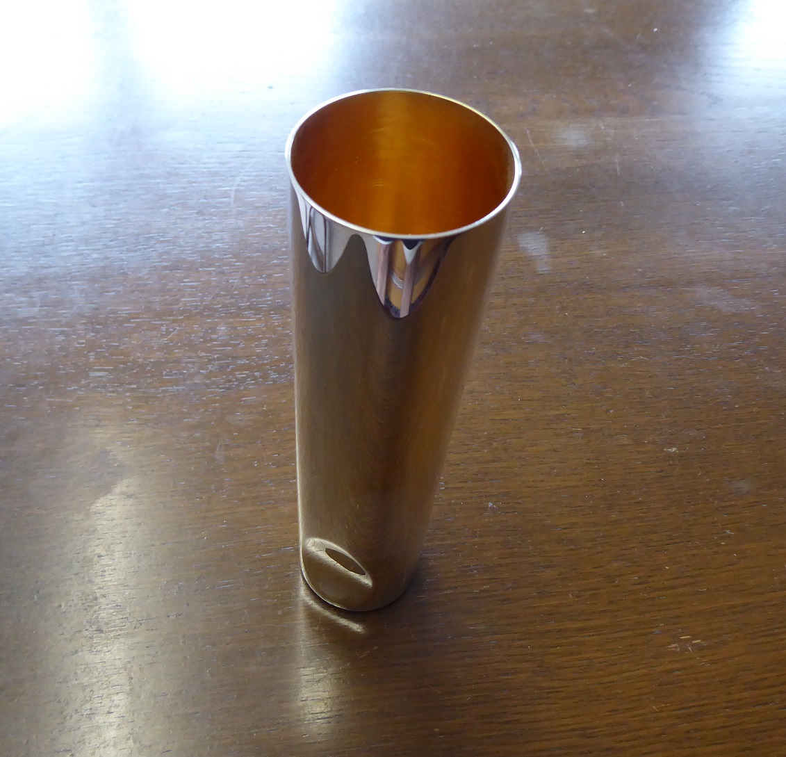 A Tiffany & Co Elsa Peretti Sterling Silver Thumbprint Bud Vase