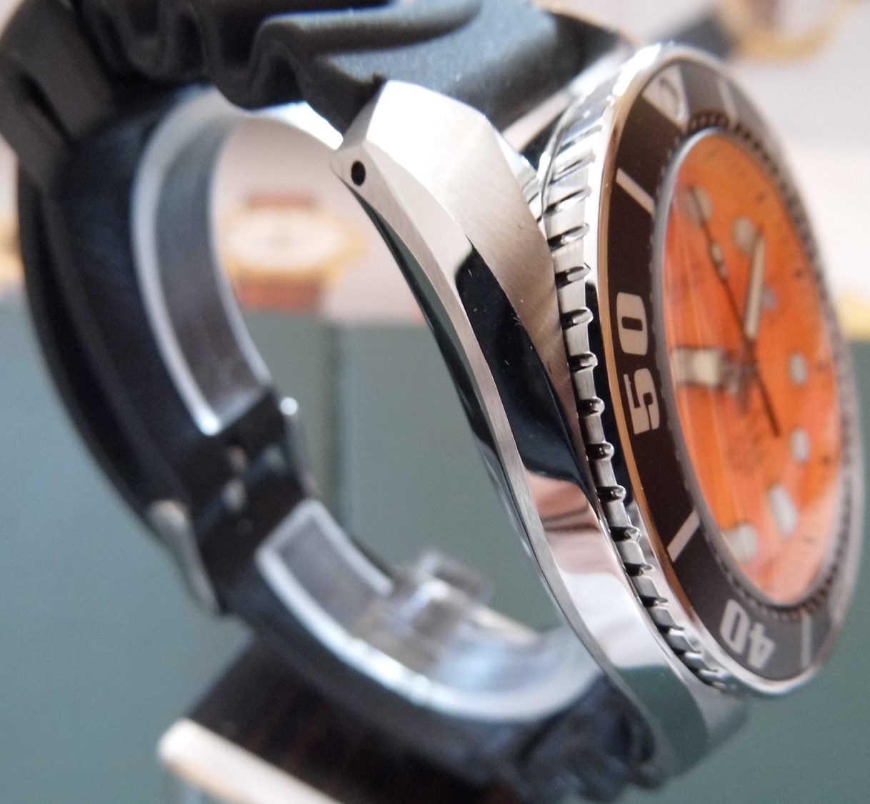 Seiko Scuba Prospex Sumo, Orange Dial, Rubber