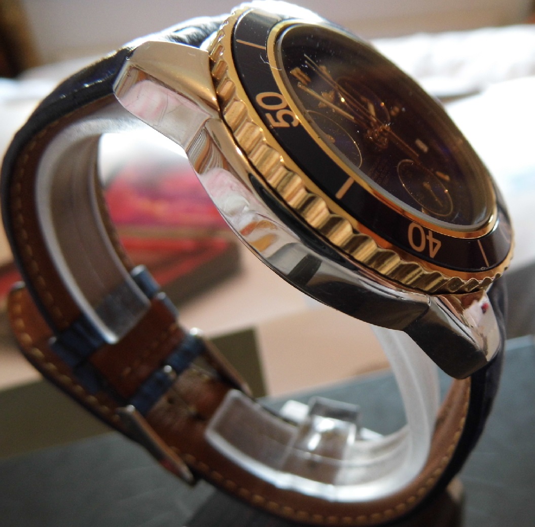 Sector SGE 300 Chronograph, Blue Dial, Leather Strap