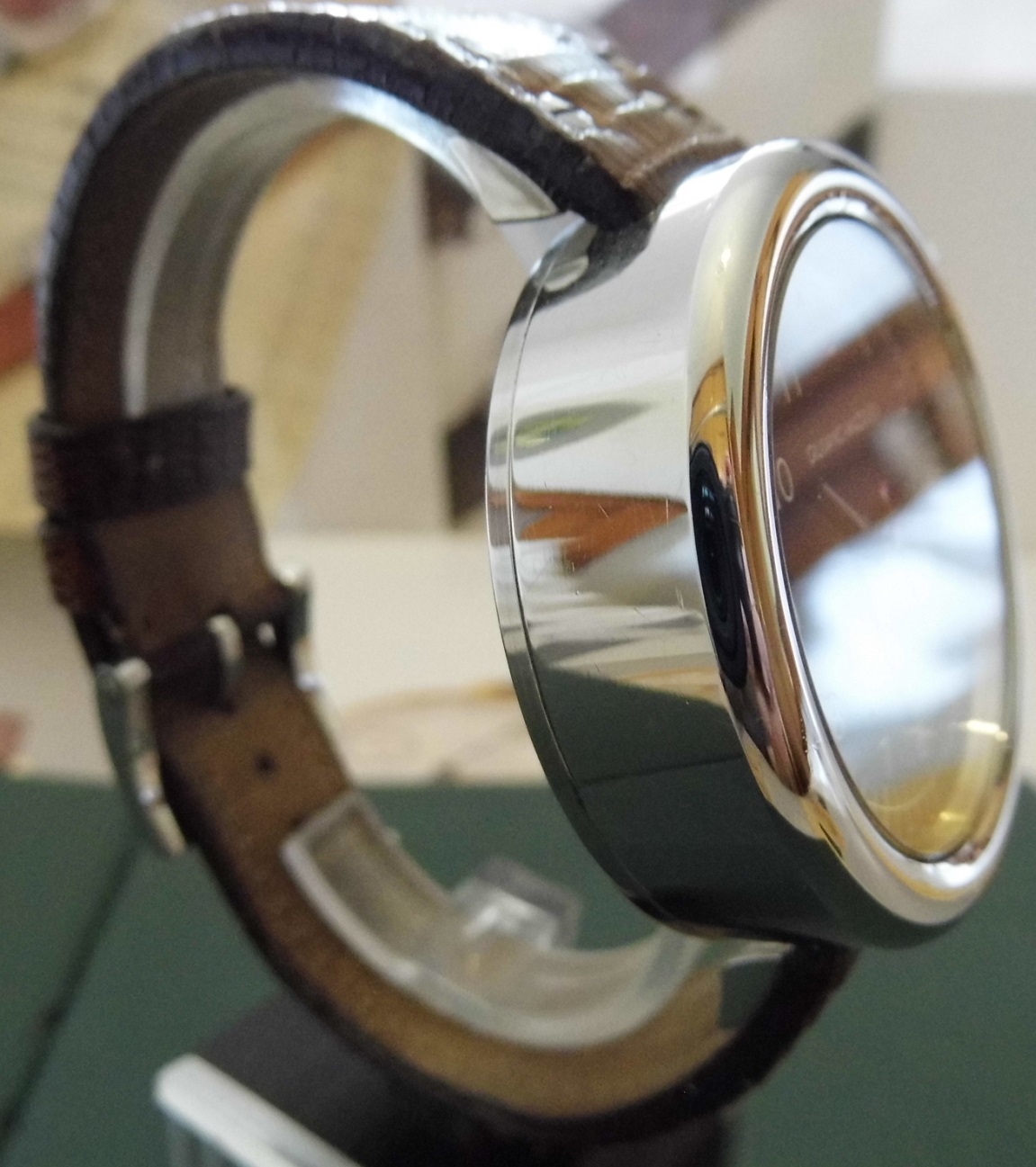 Giuliano Mazzuoli Manometro, Blue Dial, Brown Leather Strap