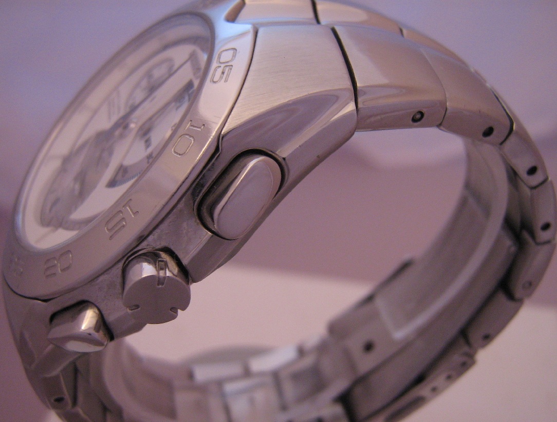 Seiko Arctura Kinetic Chronograph, White Dial, Steel Bracelet