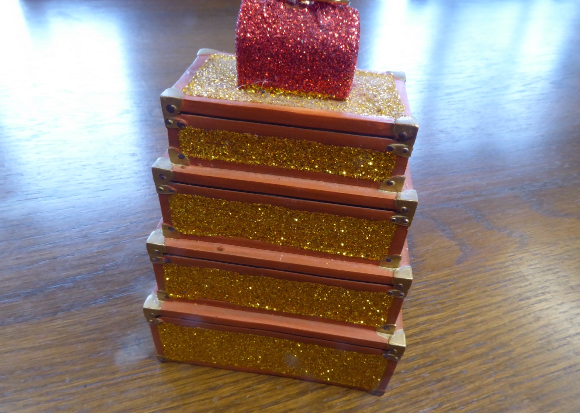 A Louis Vuitton Trunk Christmas Decoration