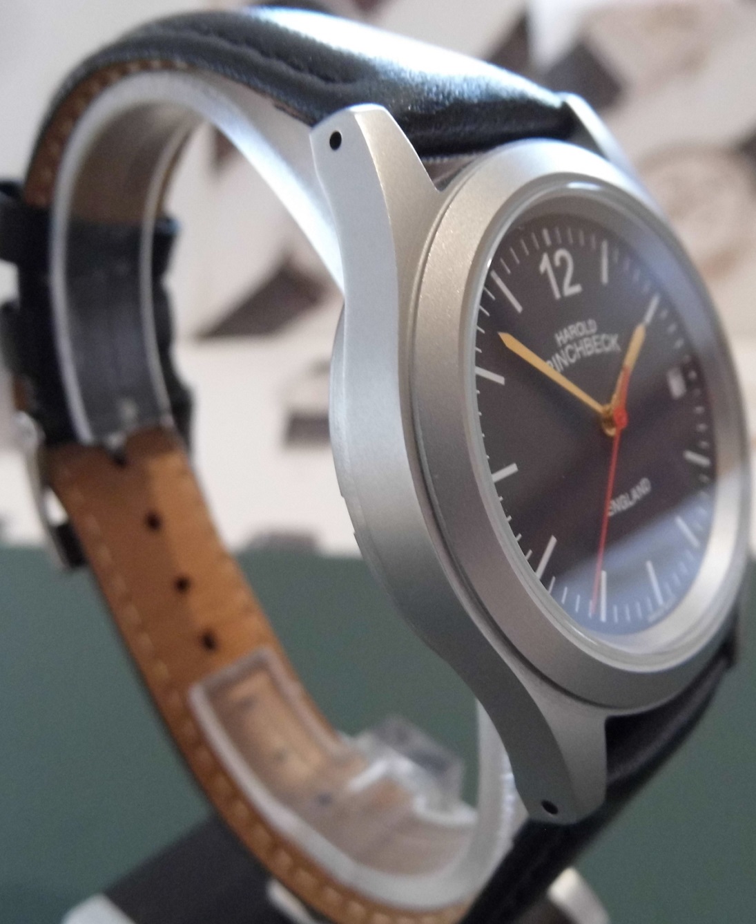 Harold Pinchbeck William Quartz, Blue Dial, Leather Strap