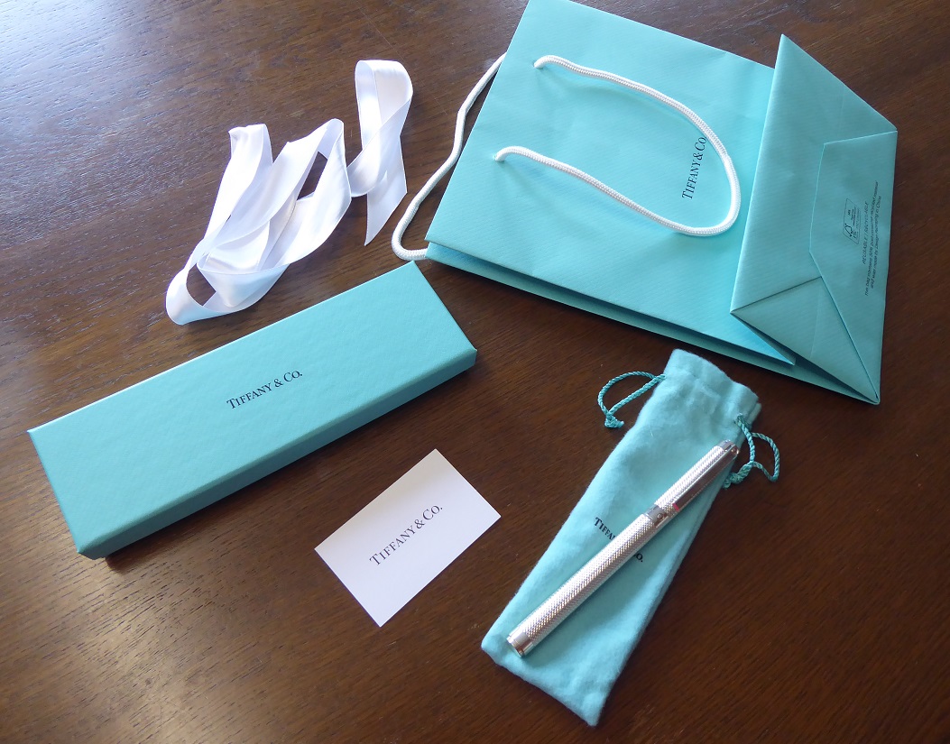 A Tiffany & Co Diamond Point Silver Rollerball Pen 