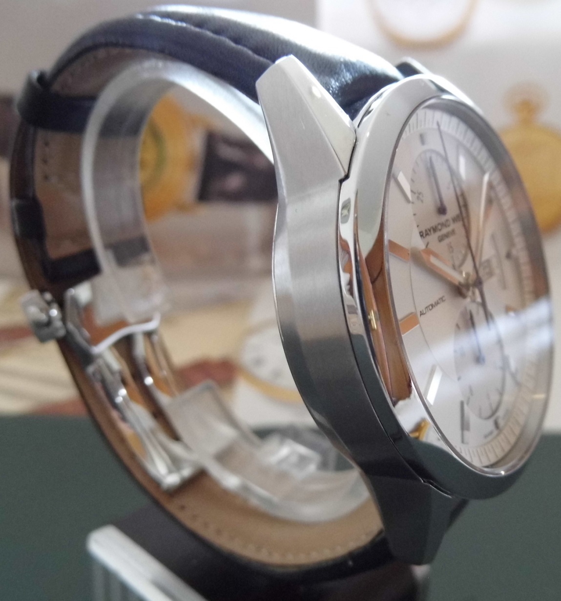 Raymond Weil Freelancer Chronograph, White Dial, Leather Strap