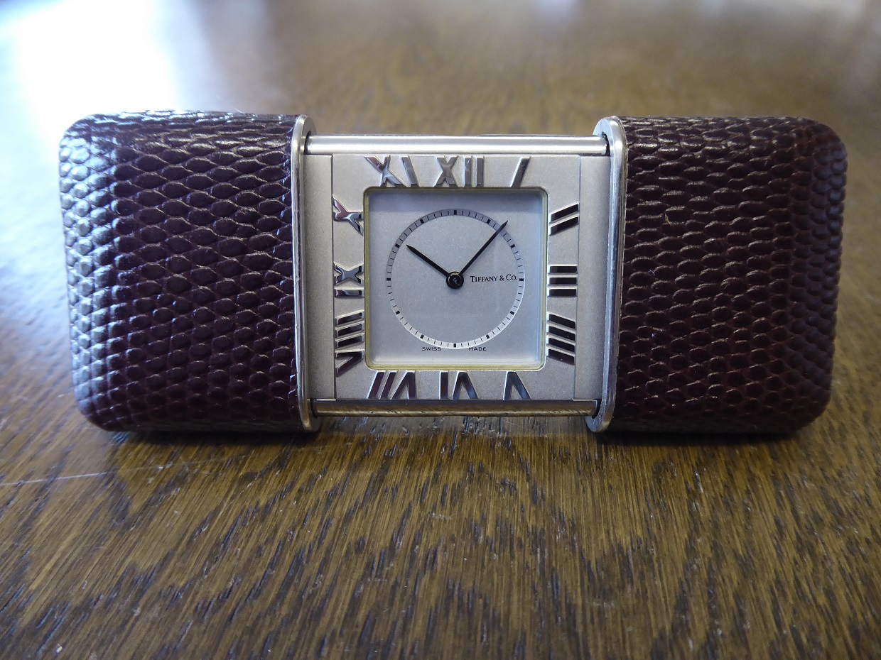 A Tiffany & Co Atlas Travel Alarm Clock