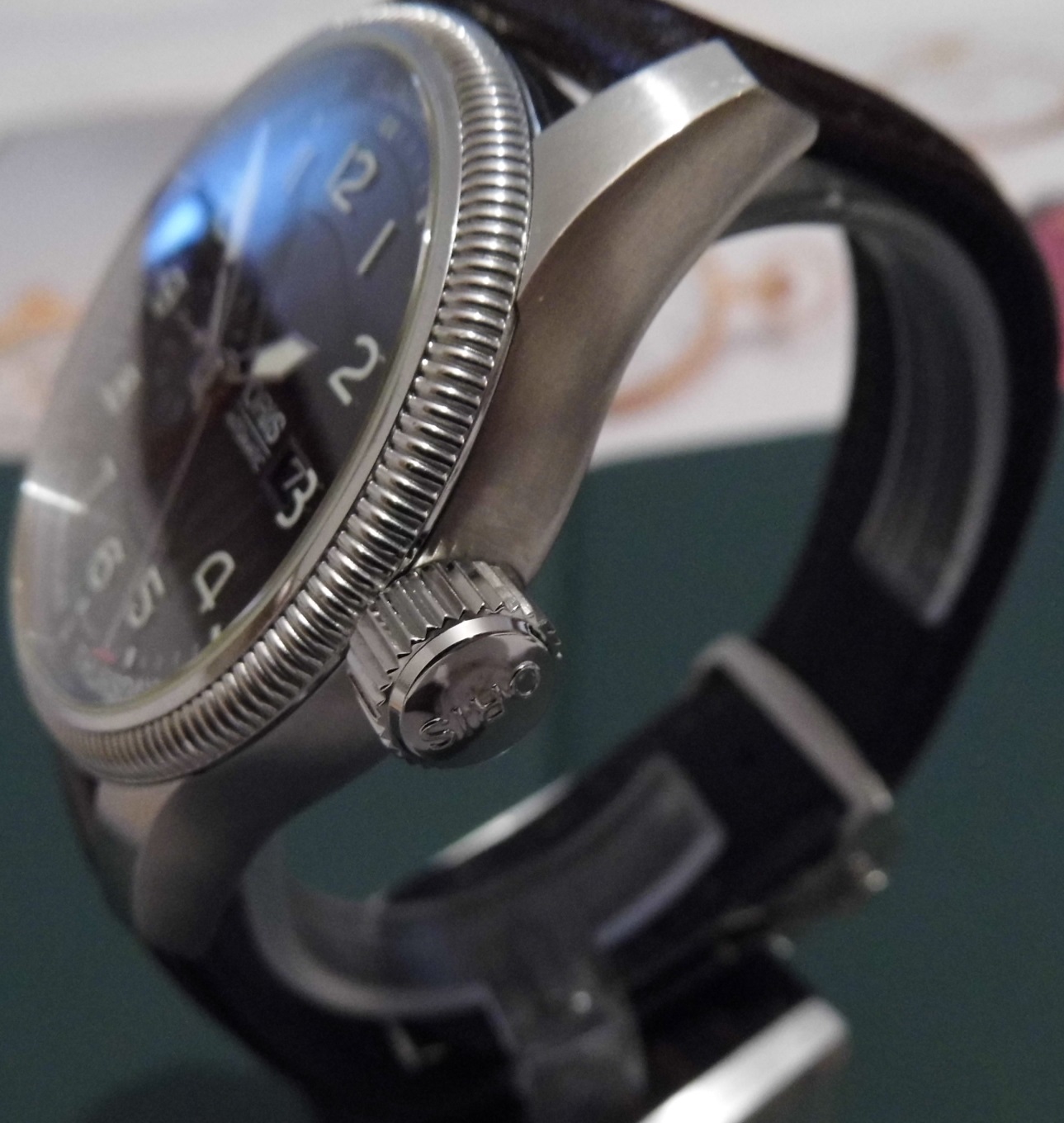 Oris Big Crown Small Second Pointer Day, Black Dial, Leather Strap