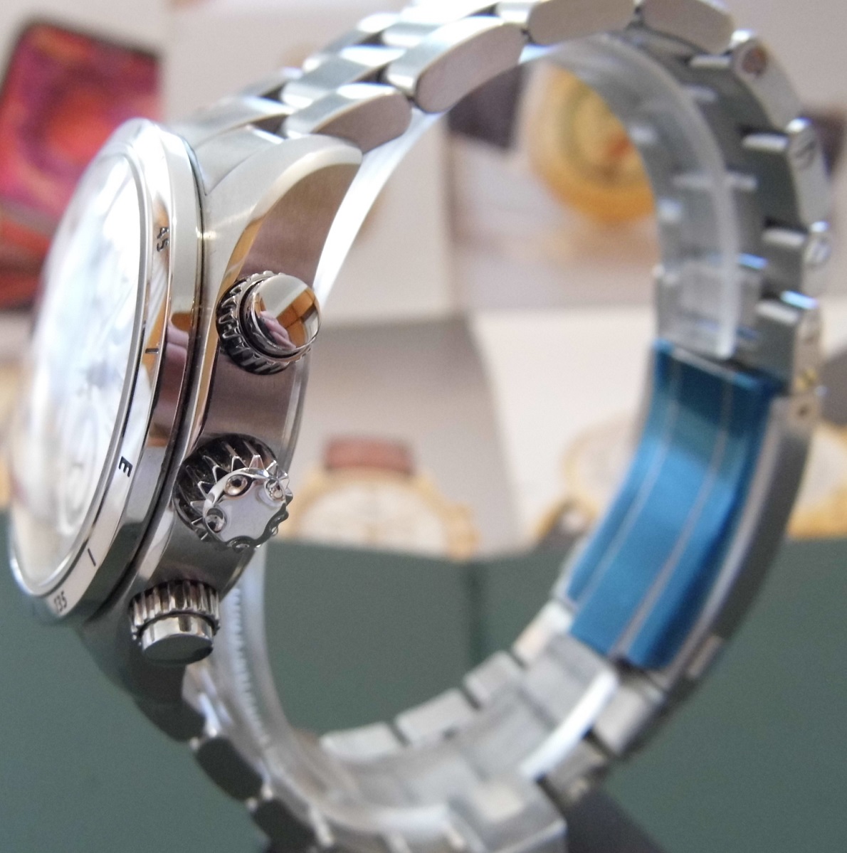 Eterna Kontiki Automatic Chronograph, Silver Dial, Bracelet