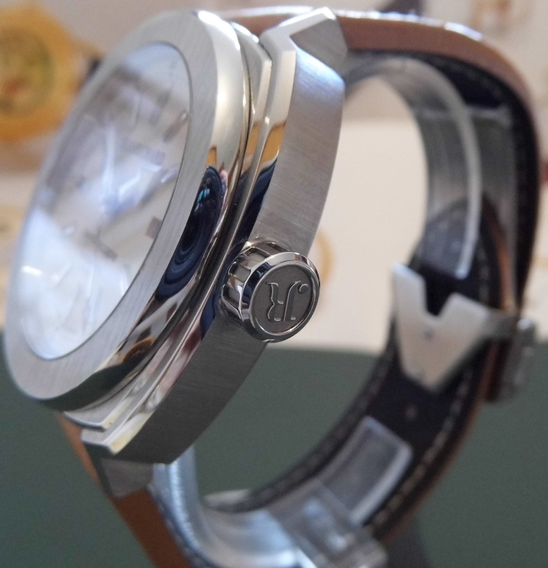 Jeanrichard Terrascope, Silver Dial, Leather Strap