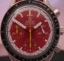 Omega Speedmaster Schumacher, Red Dial With Red Leather Strap